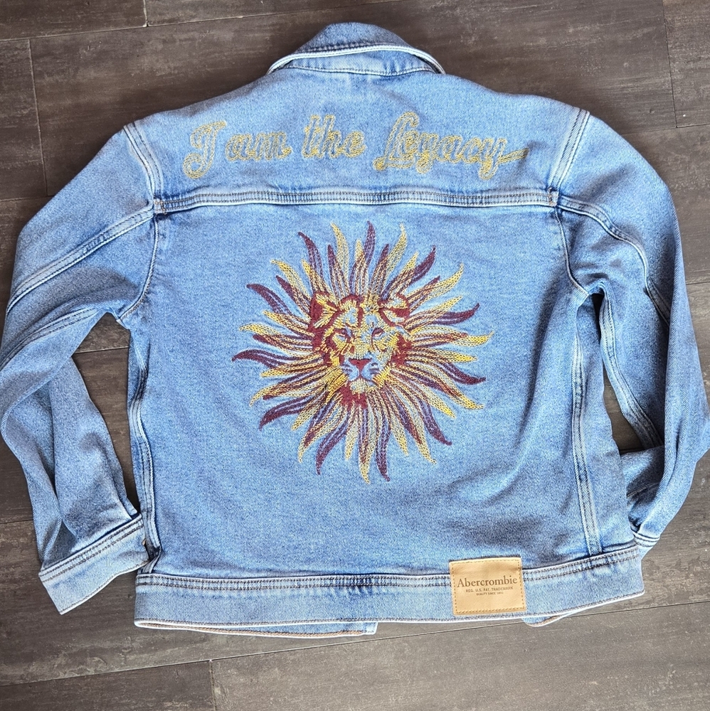Abercrombie Kids "I AM THE LEGACY" Denim Jacket